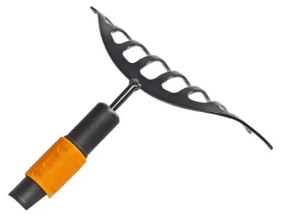 Zdjęcie produktu dla Fiskars QuikFit, Grabie ogrodowe, Czarny, Stal, Pomarańczowy, 1 szt., 225 mm