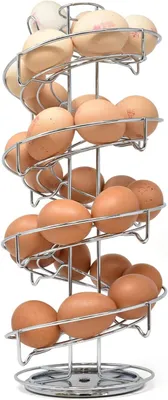 Produktbild von Joejis Eierbehälter in Chrom Eierkorb Eierspirale Eierhalter Eieraufbewahrung als Küchenzubehör