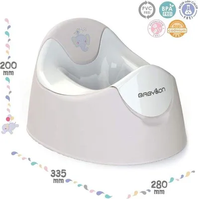 Productafbeelding van Pipi-potje voor kinderen, toiletbril voor kinderen, kindertoilet, uitneembare kom, grijs, babyaccessoires