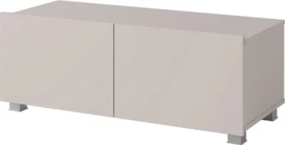 Produktbild von TV-Schrank CALABRINI C-11 mit 2 Türen Fernsehschrank 100 cm Fernsehtisch Lowboard Wohnzimmer Schrank Grifflos Modern (Kaschmir)