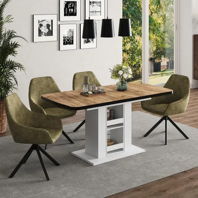 Obrázek produktu pro Jídelní stůl Vicco Fenaro Zlatá síla dub/bílá 120 x 80 cm, Model 59609
