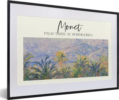 Produktbild von MuchoWow® Gerahmtes Poster Monet - Kunst - Alte Meister 60x40 cm - Poster mit Schwarzem Bilderrahmen Wandposter Rahmen Foto Bilder - Schlafzimmer - Plakat in Rahmen - Drucken