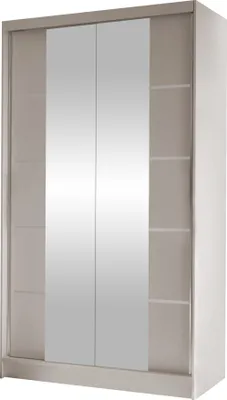 Produktbild von MIRJAN24 Schiebetürenschrank Diego V, Kleiderschrank, Stilvoll Schlafzimmer Garderobenschrank (Farbe: Cashmere)