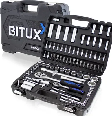 Produktbild von Bituxx Ratschenkoffer 94tlg Schwarz MS-11409