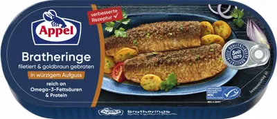 Produktbild von Appel Bratheringsfilets goldbraun gebraten in würzigem Aufguss 325g