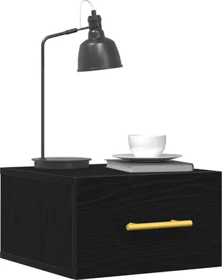 Zdjęcie produktu dla vidaXL Stolik nocny 2 szt. o wyglądzie czarnego dębu 35 x 35 x 20 cm