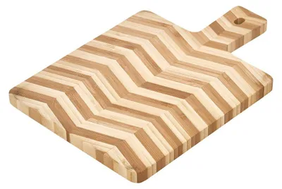 Produktbild von Schneidebrett mit griff aus bambus, 20 x 30 cm, beige - 5 five simply smart