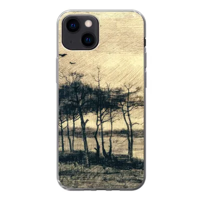 Produktbild von MuchoWow® Handyhülle Schutzhülle Hülle für iPhone 13 mini Kiefern im Sumpf - Vincent van Gogh Silikon Softcase Handy Hülle - Softcase