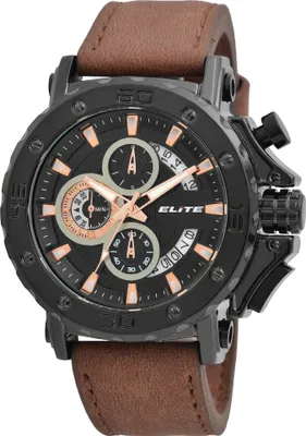 Produktbild von ELITE Herrenchronograph mit Kunstlederionsarmband