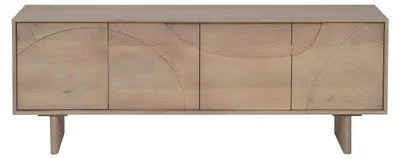 Produktbild von TV-Schrank mit 4 Türen aus Mangoholz – Hell natur – BERLAMA von Maison Céphy