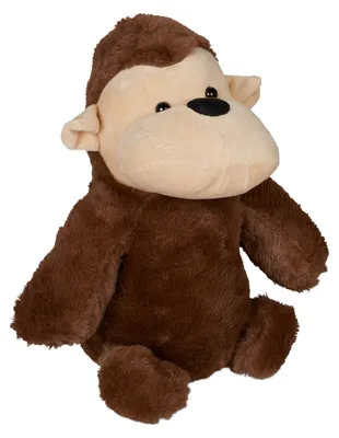 Image de Butoir de porte en forme de singe, en tissu rembourré de sable, butoir de porte décoratif pour enfants, dimensions : H x L x P : 26 x 23 x 18 cm, marron