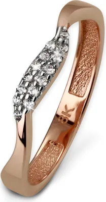 Image de GoldDream Gold Bague 8 carats zircon blanc vague T.56 333 or rose GDR501E56