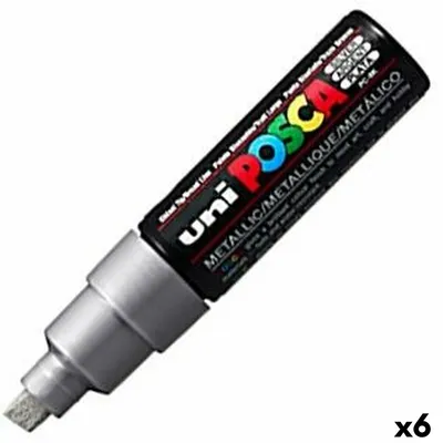 Obrázek produktu pro Plstící pera POSCA PC-8K stříbrná barva 6 kusů