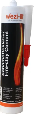 Produktbild von 20x wezi-lit Schamottekleber Schamott Kitt 310ml hitzebeständig 1000° Dichtmasse