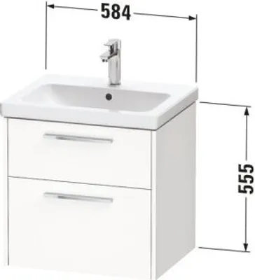 Produktbild von DURAVIT DC4670010220000 D-Code WTU Wandh. Schubk. 2,