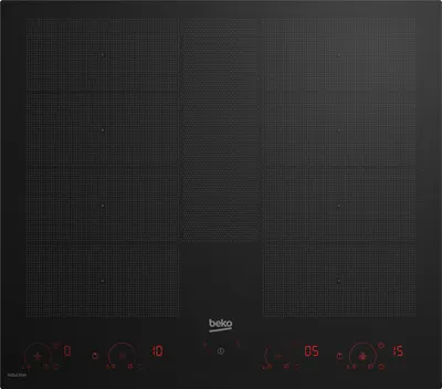 Image de Beko HII68811NT, Noir, Encastrable, 60 cm, Plaque de cuisson à induction avec zones, Verre, 8 zones/zones