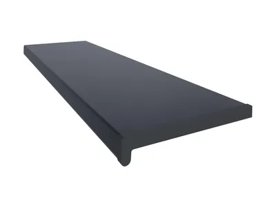 Produktbild von VILO Fensterbank - PVC Innere Fensterbrett - Wasserfest - Kratzfest - Stabil - Schnittfest - T x L | 25 cm x 1,5m Anthrazit - komplett