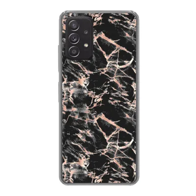 Produktbild von MuchoWow® Handyhülle Schutzhülle Hülle für Samsung Galaxy A33 5G Roségold - Marmor - Muster - Schwarz Silikon Softcase Handy Hülle - Kartenhalter