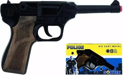 Zdjęcie produktu dla Metalowy pistolet policyjny 8 naboi