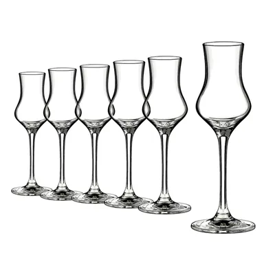 Produktbild von Rona Grappagläser I Grappagläser 6er Set I Schnapsgläser mit Stiel I Likörgläser I 90 ml I spülmaschinentauglich I wie mundgeblasen I ausgezeichnete P