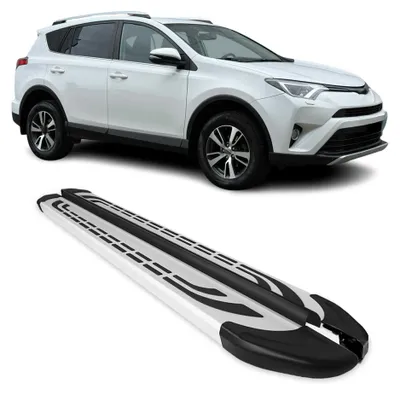 Image de Marchepieds Latéraux pédale pour Toyota RAV4 2013-2018 Aluminium Gris 2Pcs