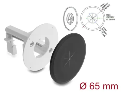Obrázok produktu pre DeLOCK 91408, 1 kusov, Akrylonitrilbutadienstyren (ABS), Biela, Čierna