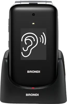 Produktbild von Brondi Amico Supervoice, Klappgehäuse, Dual-SIM, 7,11 cm (2.8"), 1,3 MP, 800 mAh, Schwarz