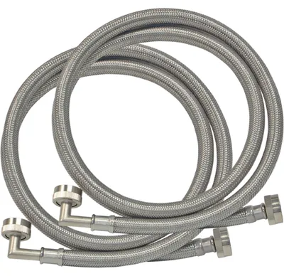Waschmaschinenschlauch 90° Bogen 3/4" x 3/4" 1,5 m 2er-Pack