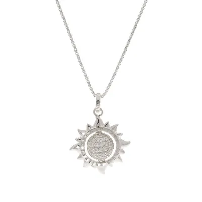 Produktbild von THOMAS SABO Kette mit Anhänger "Sonne" Silber Zirkonia SCKE1