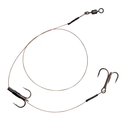 Produktbild von Spro HD Baitfish Rig 35cm - Stahlvorfach 7x7 mit 2 Drillingen, Hakengröße / Tragkraft:Gr. 6 / 12 Kg