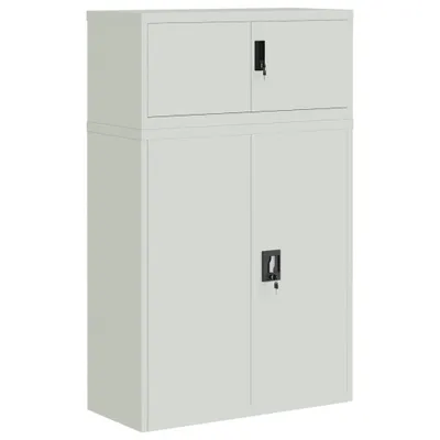 Produktbild von Aktenschrank Hellgrau 90x40x145 cm Stahl