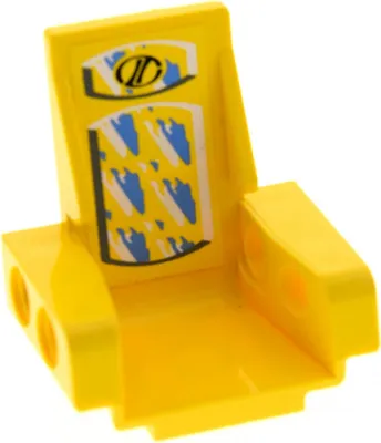 Produktbild von 1x Lego Technic Sitz 3x2 gelb Sticker Muster Sitz mit Arm Lehne Auto 2717pb04