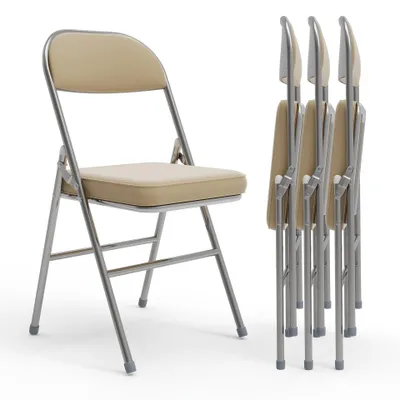 Produktbild von Faltstühle - Klappstühle - Campingstühle - Stuhlgarnitur - Faltbare Stühle - Set mit 4 Stück - Mit PolyurethanBeschichtung