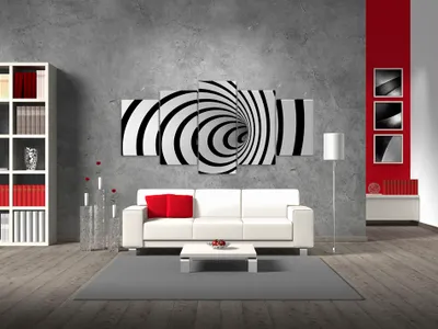 Image de Tableau acoustique Abstrait 200 x 100 cm Tableaux Mousse acoustique Absorbeur acoustique haute performance Isolation acoustique Toile 5 pièces Tableau mural Acoustique intérieure Isolation acoustique 020201-20