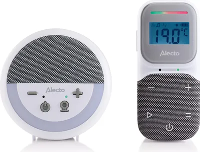 Produktbild von Alecto DBX150 - s Full Eco DECT Audio Babyphone mit Projektor, Display, Nachtlicht und Schlafliedern - Weiß/Grau