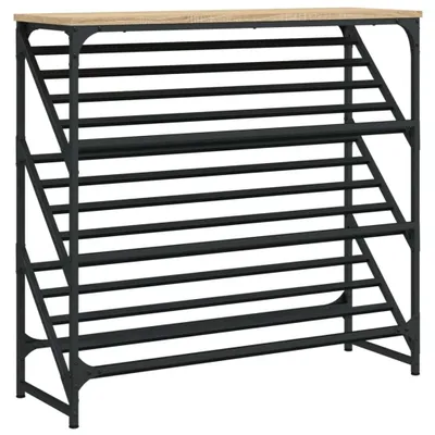 Produktbild von vidaXL Schuhregal Sonoma-Eiche 90x30x85 cm Holzwerkstoff