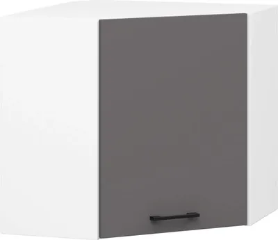 Produktbild von Wandhängender Eckküchenschrank 60x60 cm VERMINA - weiß/grau