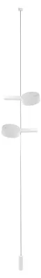 Image de Zafferano Super O Lampe Led Suspendue Blanche Rechargeable Et Dimmable 2 Modules Lumineux