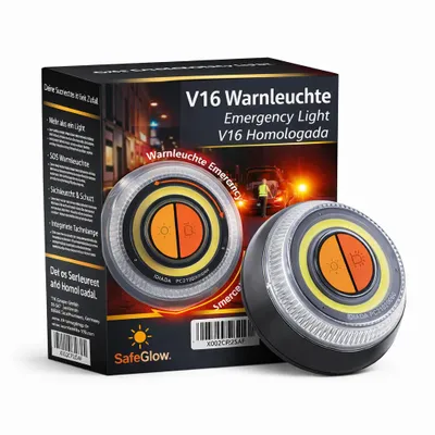 Produktbild von V16 EU IDIADA PC21020060 Notlicht – Warndreieck Alternative & Sicherheitsleuchte –  – Pannenhilfe für Auto & Motorrad