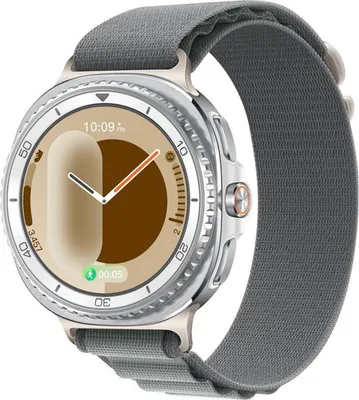 Produktbild von Nylon Armband für Samsung Galaxy Watch 8 / 8 Classic Alpine Loop Design Grau