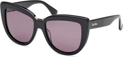 Produktbild von Max Mara MM0076 SHINY BLACK/SMOKE 55/17/140 Uni Sonnenbrillen