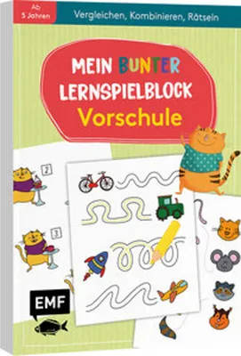 Obrázok produktu pre Mein bunter Lernspielblock - Vorschule: Vergleichen, Kombinieren, Rätseln