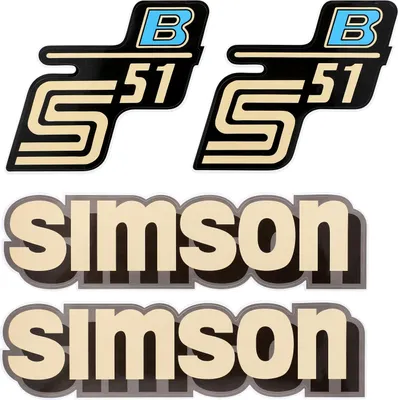 Immagine prodotto di Set decorativo retrò "B" 4 pezzi - per Simson S51