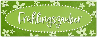 Produktbild von Frühlingszauber Metallschild L in 10,5x28cm mit Blumen