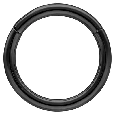 Produktbild von Wildcat Piercingringe - Hinged Ring aus Titan Grad 23, Körperstelle: Ohr, Nase, Lippe, Bauchnabel, Stärke: 0,8mm| Durchmesser: 8,0mm, Schwarz