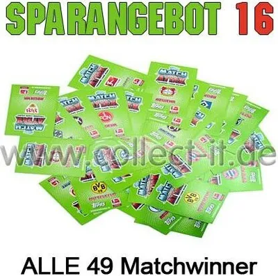 Produktbild von Match Attax - Spar 16 - Saison 11/12 - ALLE 49 Matchwinner