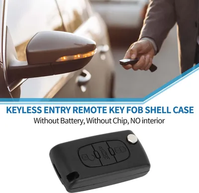 Image de Coque De Clé À 3 Boutons Pour Télécommande D'Entrée Sans Clé De Remplacement Type E23 Pour Peugeot 207