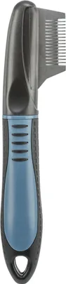 Produktbild von TRIXIE Trimm-Messer, grob - dunkelgrau/blau - 19 cm