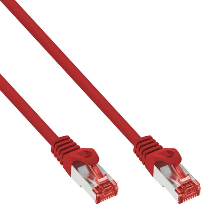 Produktbild von InLine® Patchkabel, S/FTP (PiMf), Cat.6, 250MHz, PVC, CCA, rot, 1m