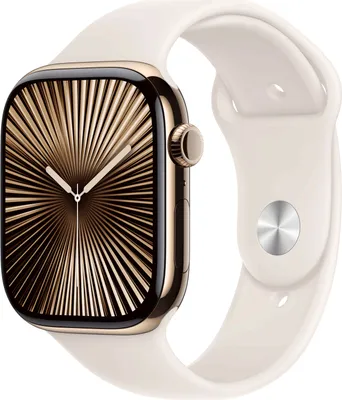 Zdjęcie produktu dla Apple Watch Series 10 Cellular 46mm Gold Titanium Starlight